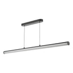 DAR Tube LED Bar Pendant Light Satin Black with Opal Diffuser