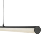 DAR Tube LED Bar Pendant Light Satin Black with Opal Diffuser
