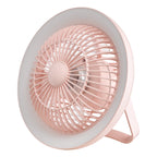 Turbo Desk Fan With Lamp Pink LED