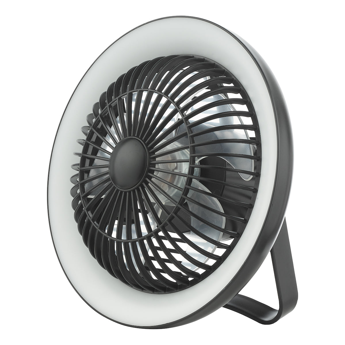 Turbo Desk Fan With Lamp Black LED