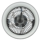 Turbo Desk Fan With Lamp Black LED