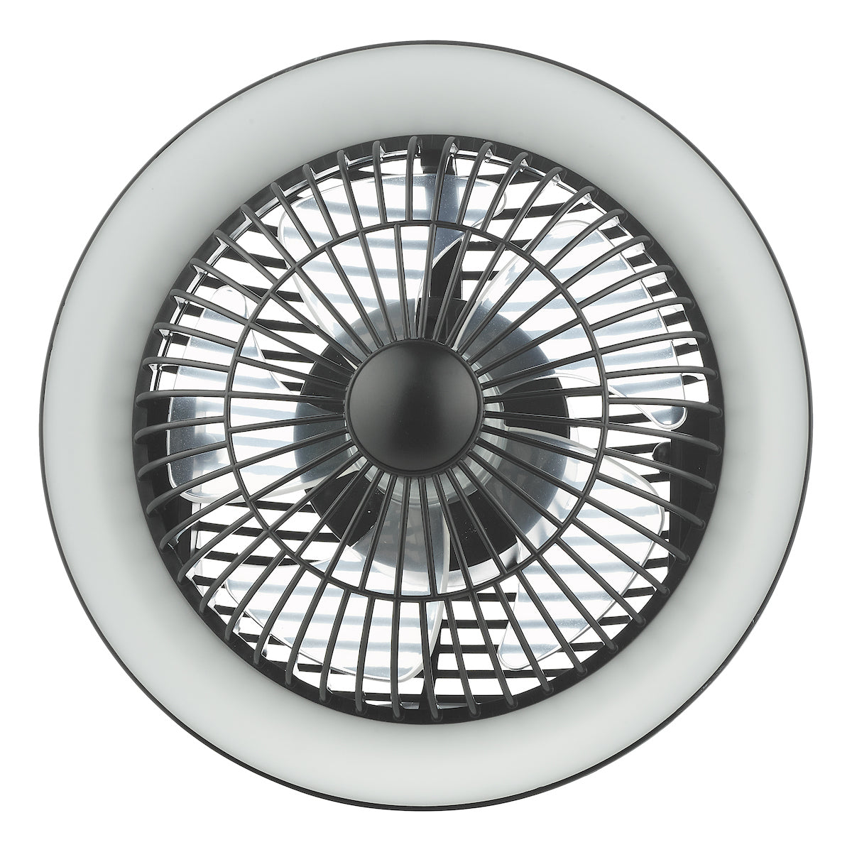 Turbo Desk Fan With Lamp Black LED