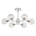 Tyka 6lt Semi Flush Polished Chrome & Glass