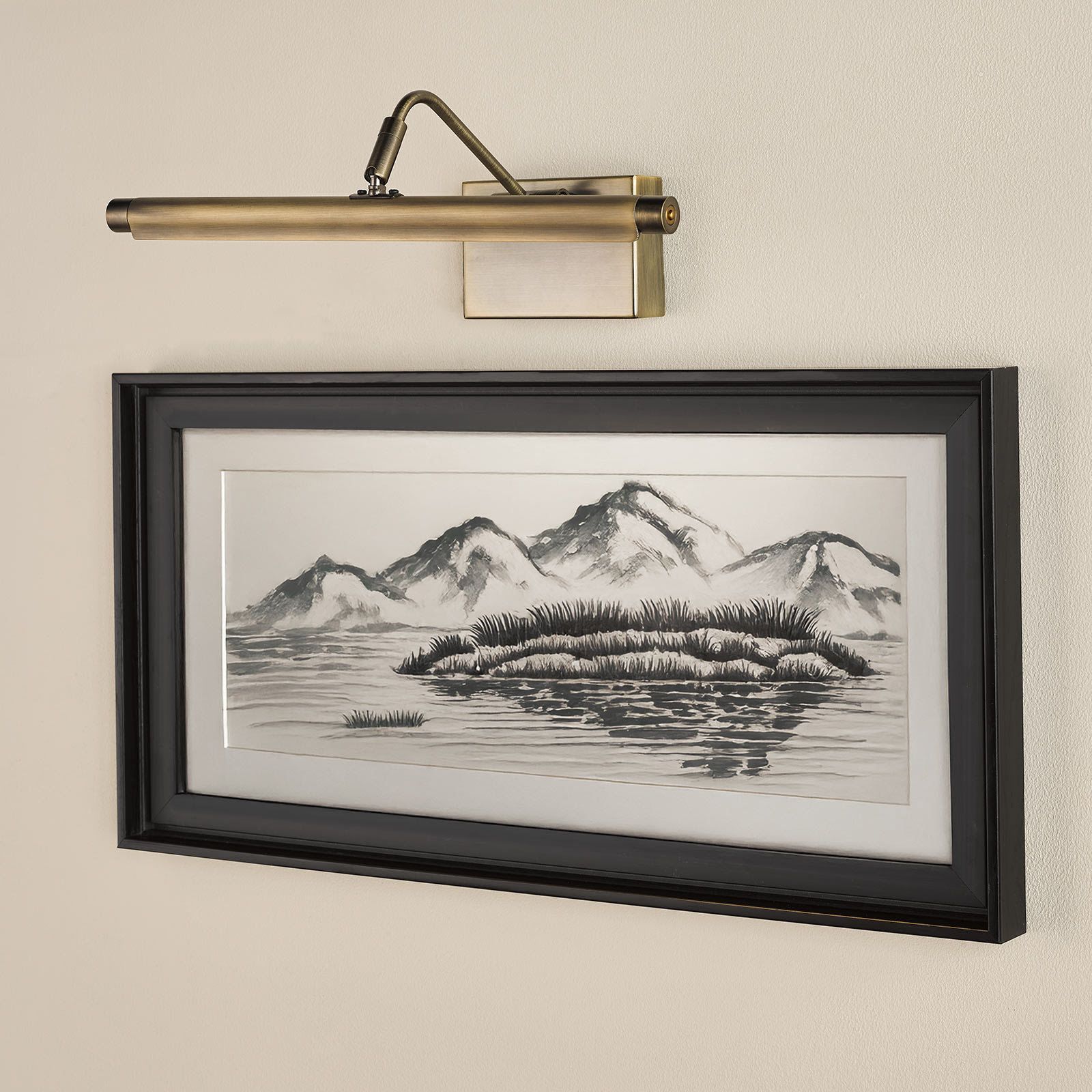 Tyrus 35cm Picture Light Brushed Bronze LED