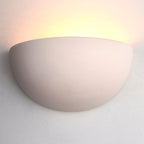 Pride Unglazed Ceramic Uplighter Wall Light (Paintable)