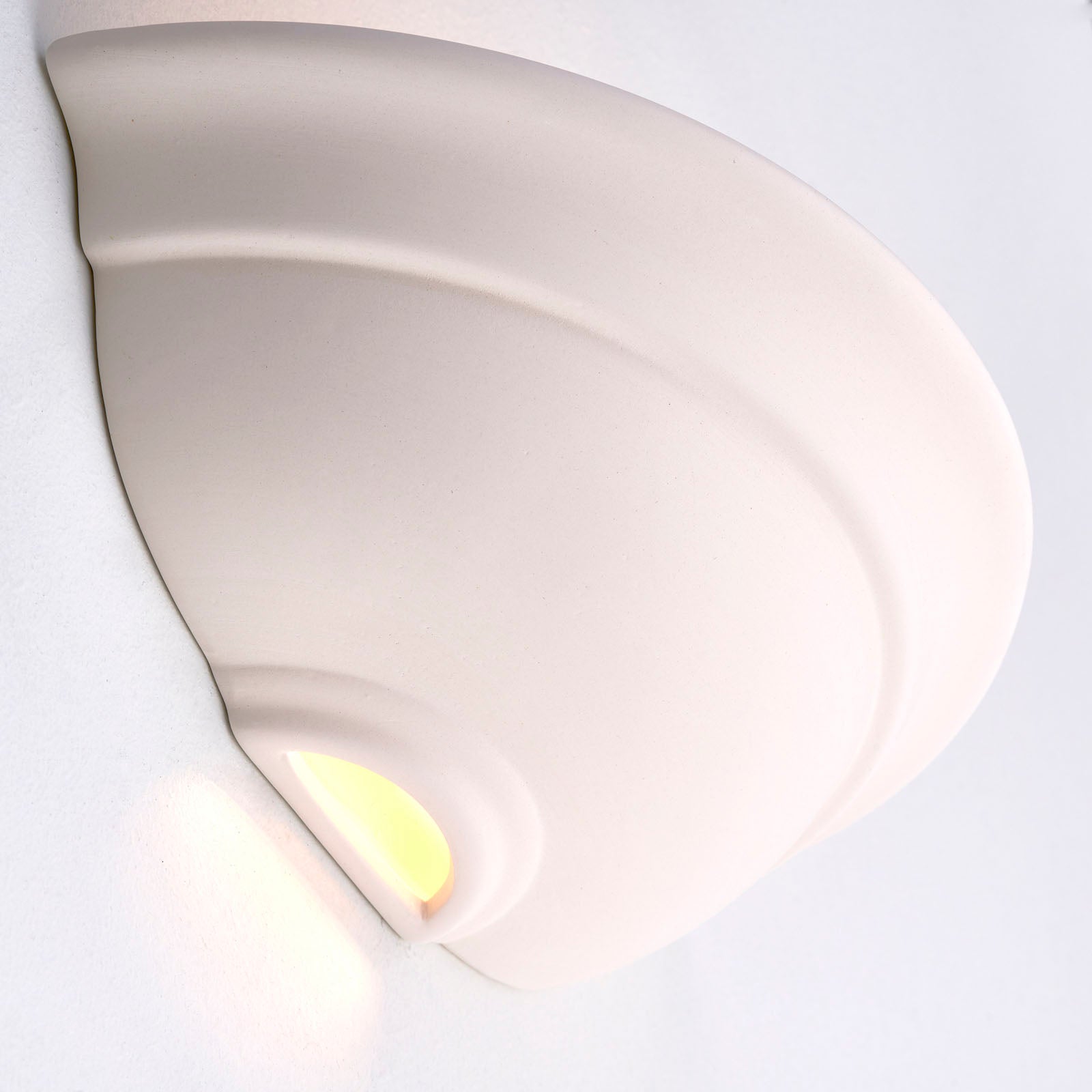 Hillside White Unglazed Ceramic Wall Light