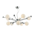 Ursa 10 Light Pendant Polished Chrome Opal Glass