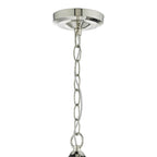 Vanessa 3 Light Pendant Polished Nickel & Glass