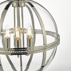 Vanessa 5 Light Pendant Polished Nickel And Clear