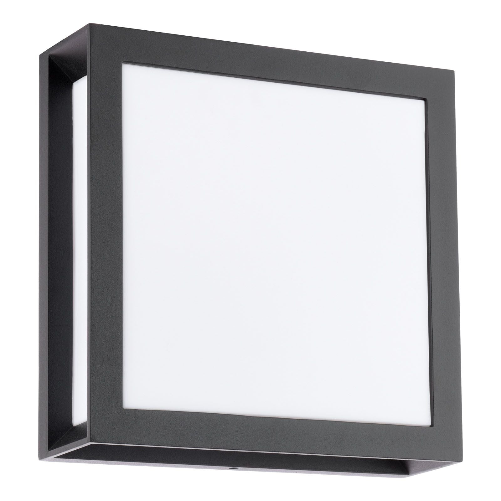 Vayu 2 Light Outdoor Wall Light Matt Black and Opal IP44