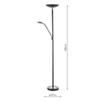 Victor Mother & Child Lamp Matt Black LED