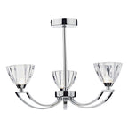 Vito 3 Light Semi Flush Polished Chrome