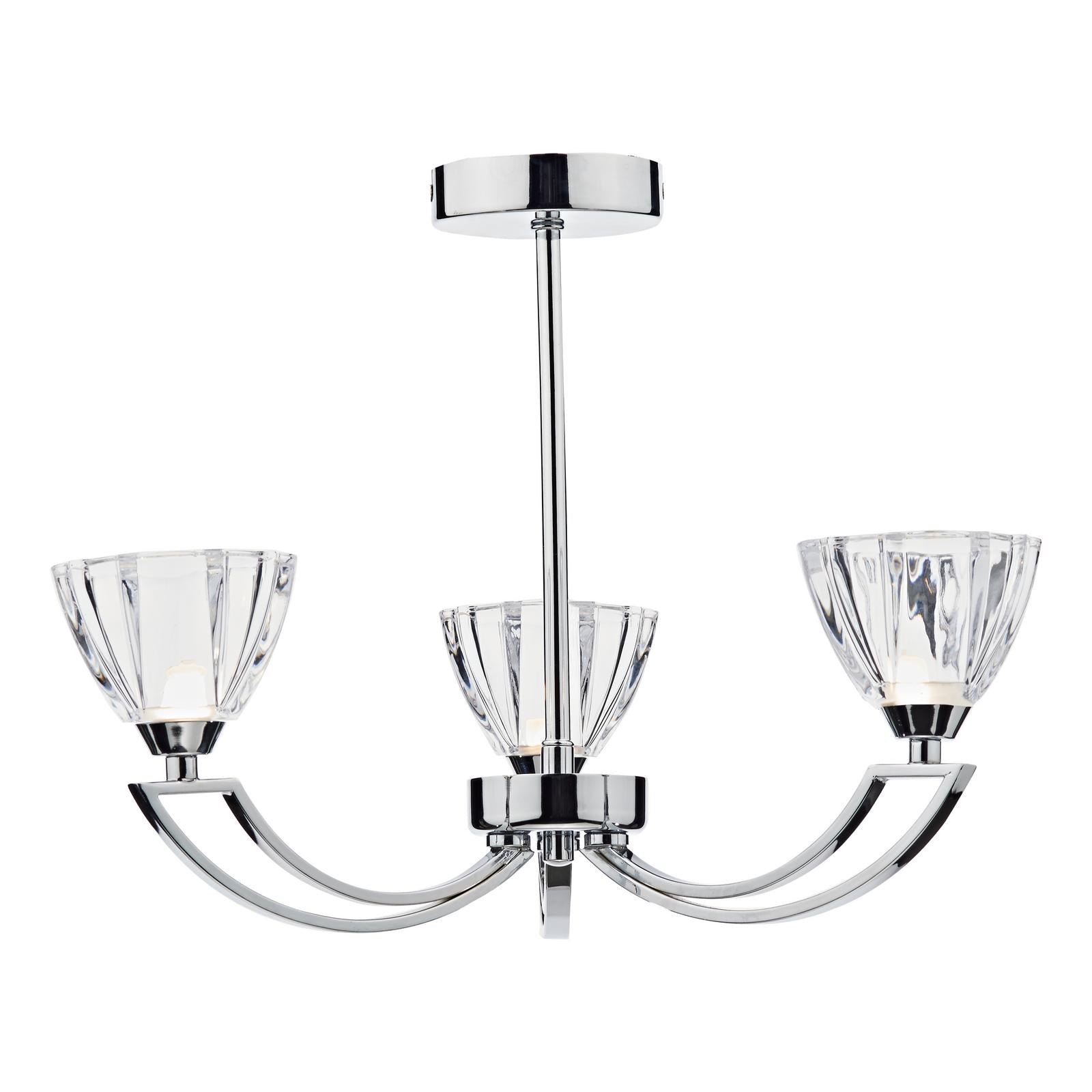 Vito 3 Light Semi Flush Polished Chrome