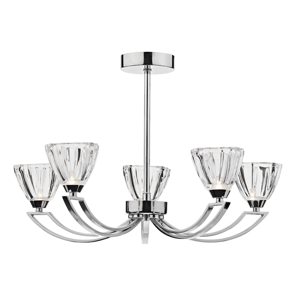 Vito 5 Light Semi Flush Polished Chrome