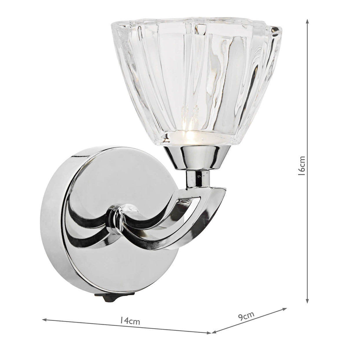 Vito Single Wall Bracket Polished Chrome