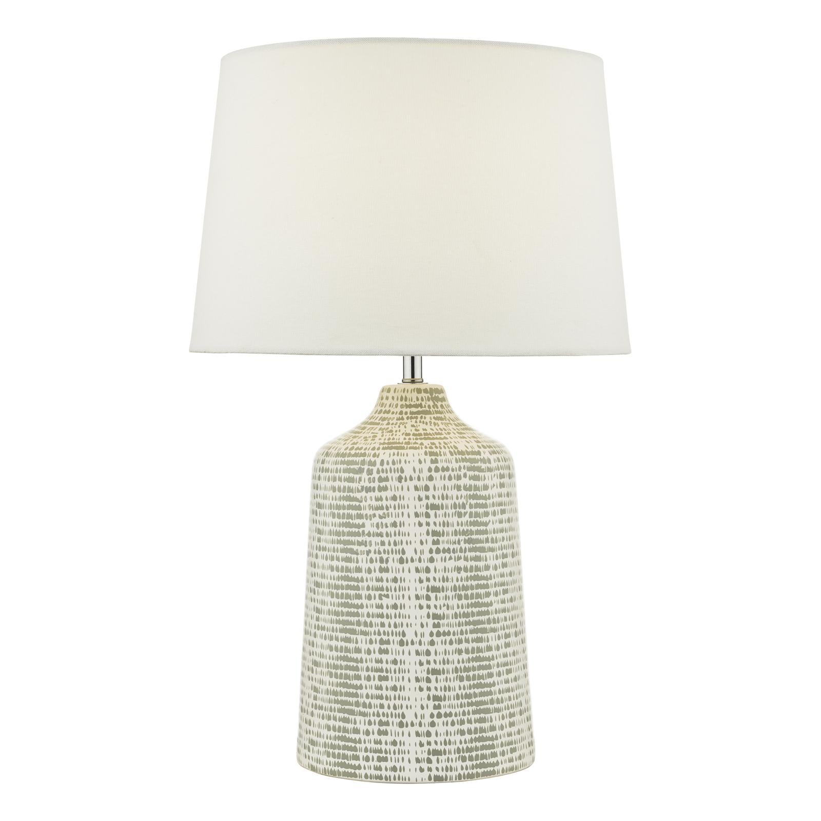 Vondra Table Lamps White & Grey With Shade