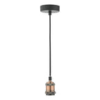 Waco 1 Light E27 Suspension Antique Copper Matt Black