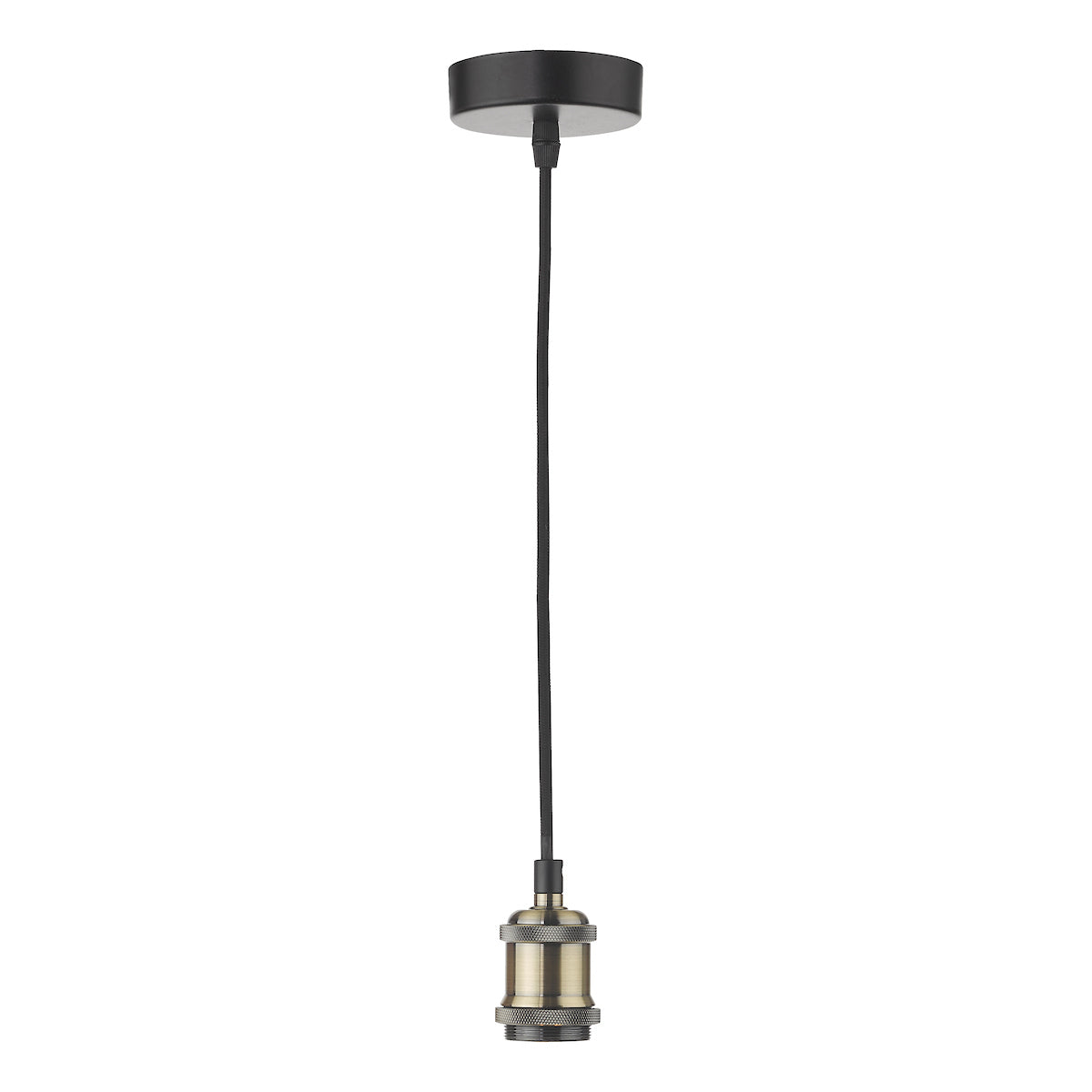 Waco Single E27 Suspension Antique Brass Matt Black
