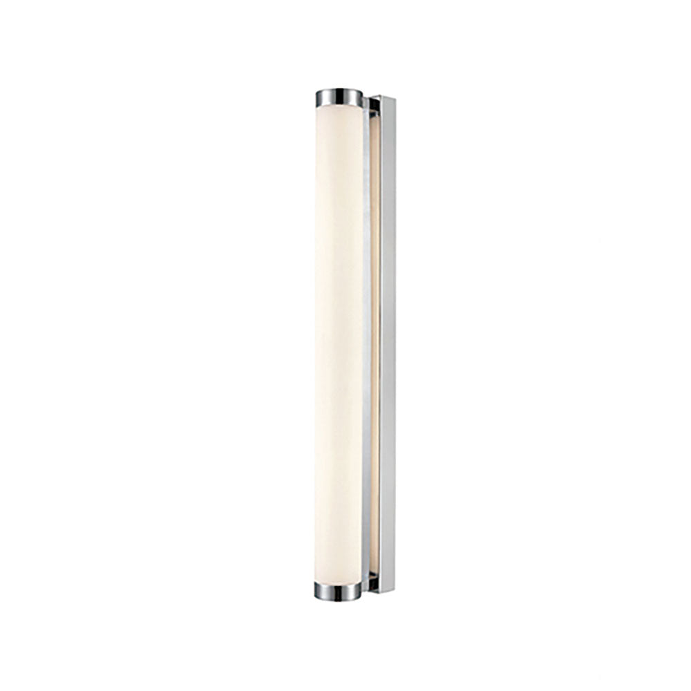 Luce LED Wall Light (Chrome Finish, Opal Glass Tube, IP44)