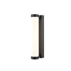 Luce LED Wall Light (Matt Black Finish, Opal Glass Tube, IP44)
