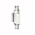 Luce Chrome Wall Light (Clear Ribbed Glass)