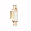 Luce Gold Wall Light (Clear Ribbed Glass)