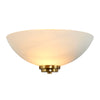 Welles 1-Light Antique Brass Wall Light with White Glass Shade