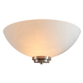 Welles 1-Light Satin Chrome Wall Light with White Glass Shade