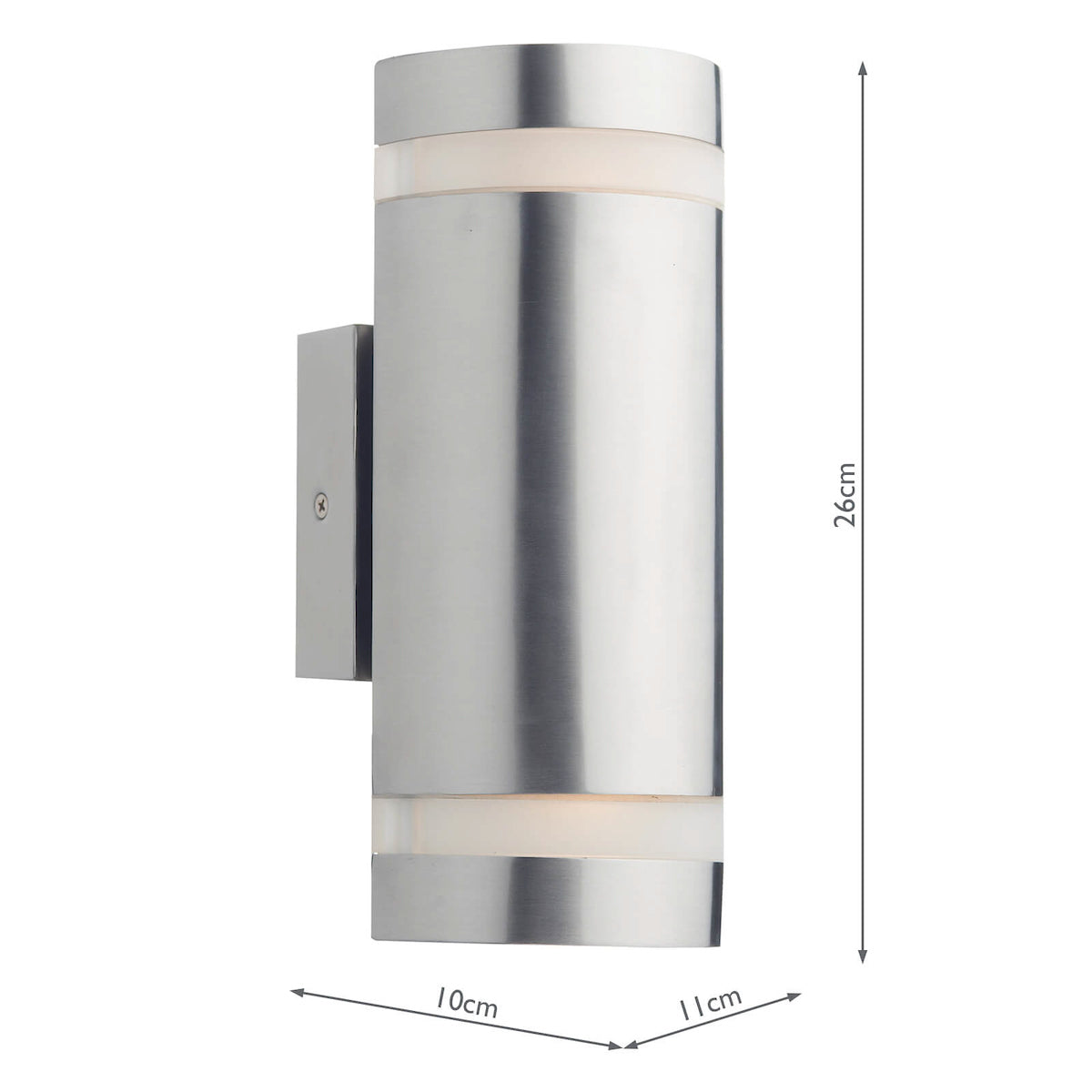 Wessex Outdoor 2 Light Wall Light Stainless Steel LED IP44