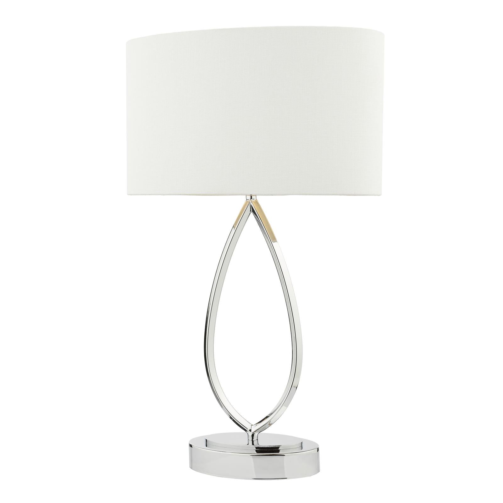 Wyatt Touch Table Lamp Polished Chrome With Shade