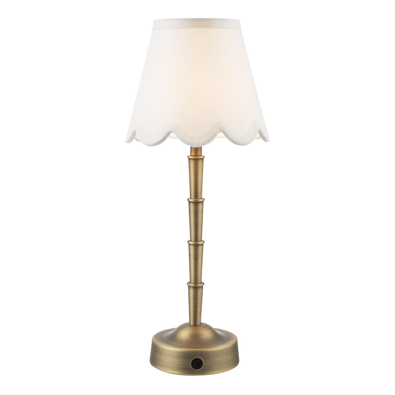 Wyman Rechargeable Table Lamp Matt Antique Brass BASE ONLY LED