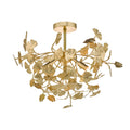 Yadira 4 Light Semi Flush Gold Leaf