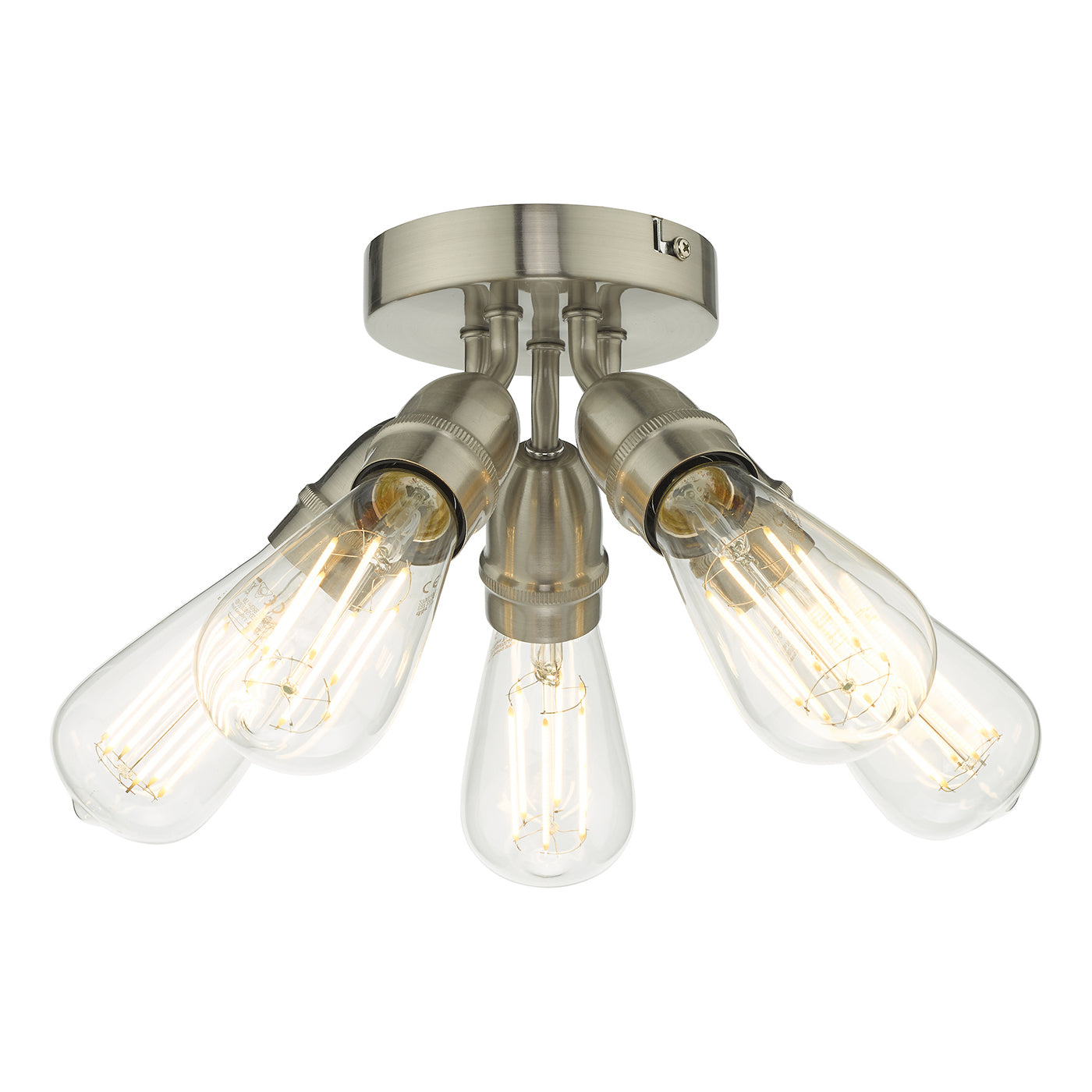 Yao 5 Light Flush Satin Nickel