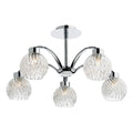 Yasmin 5 Light Semi Flush Polished Chrome