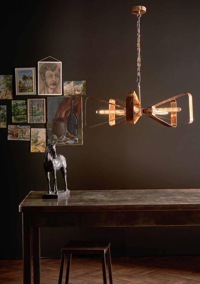 Yavanna Industrial 5 Light Pendant Oiled Copper