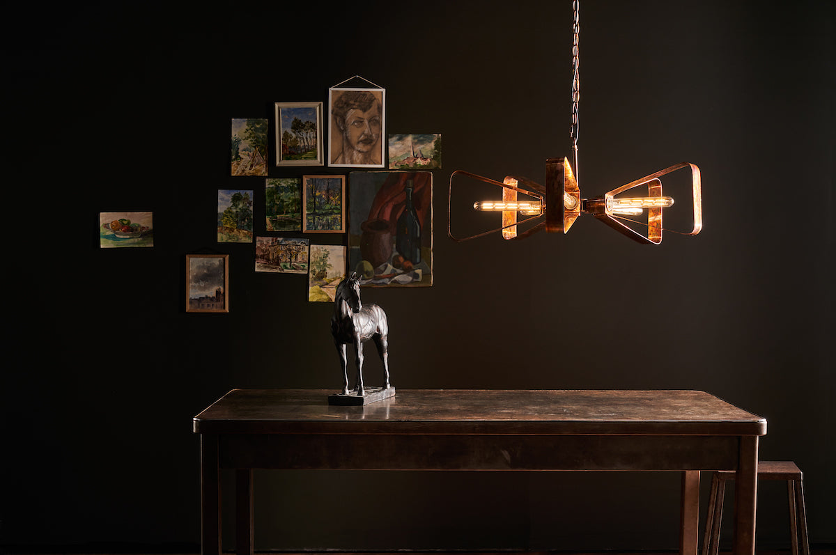 Yavanna Industrial 5 Light Pendant Oiled Copper