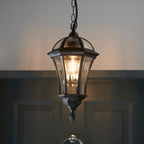 Drayton 1-Light Matt Black Outdoor Hanging Lantern