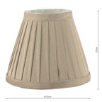Yovanna Taupe Faux Silk Pleated Shade 15cm