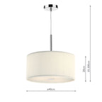 Zaragoza 3 Light Pendant Cream 40cm