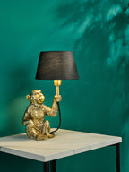 Zira Monkey Floor Lamps Gold With Shade