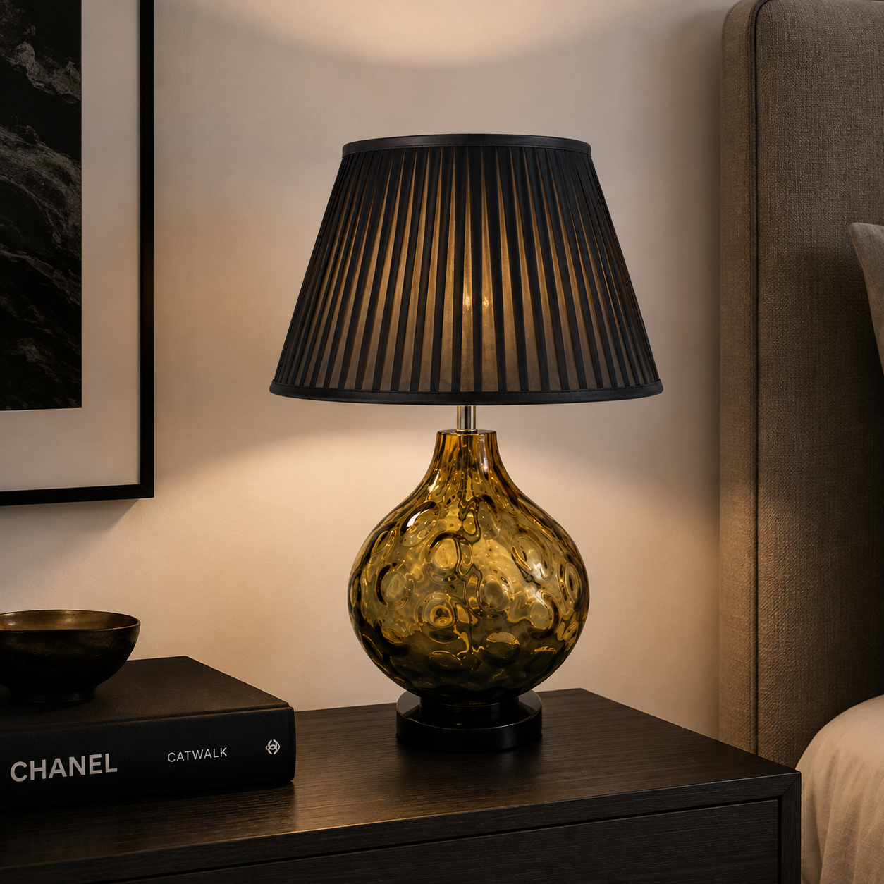 TL1431 - Transparent Tinted Yellow Table Lamp