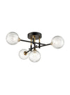 Abstraction 4lt Fitting Black and Brass
