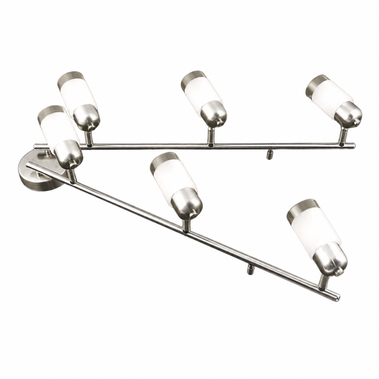 Detroit 6 Light Bar - Satin Nickel