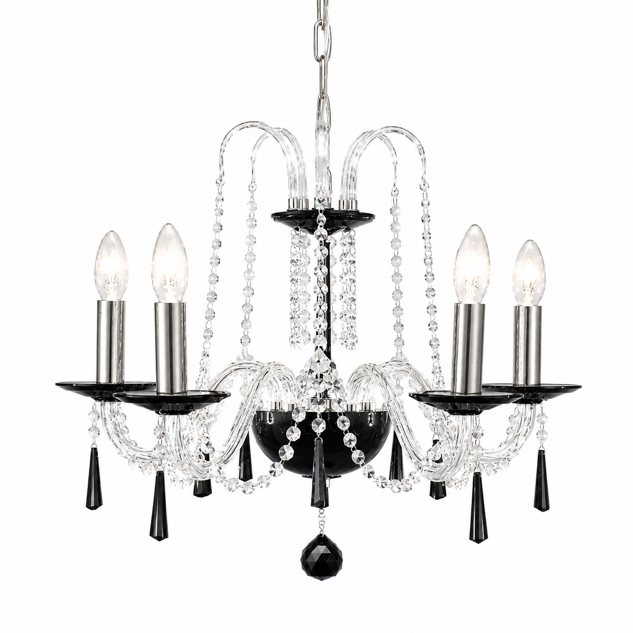 Liberec 5 Chandelier - Black