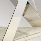 Aegean 1-Light Table Lamp (Polished Nickel & White Marble)