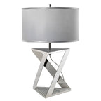 Aegean 1-Light Table Lamp (Polished Nickel & White Marble)