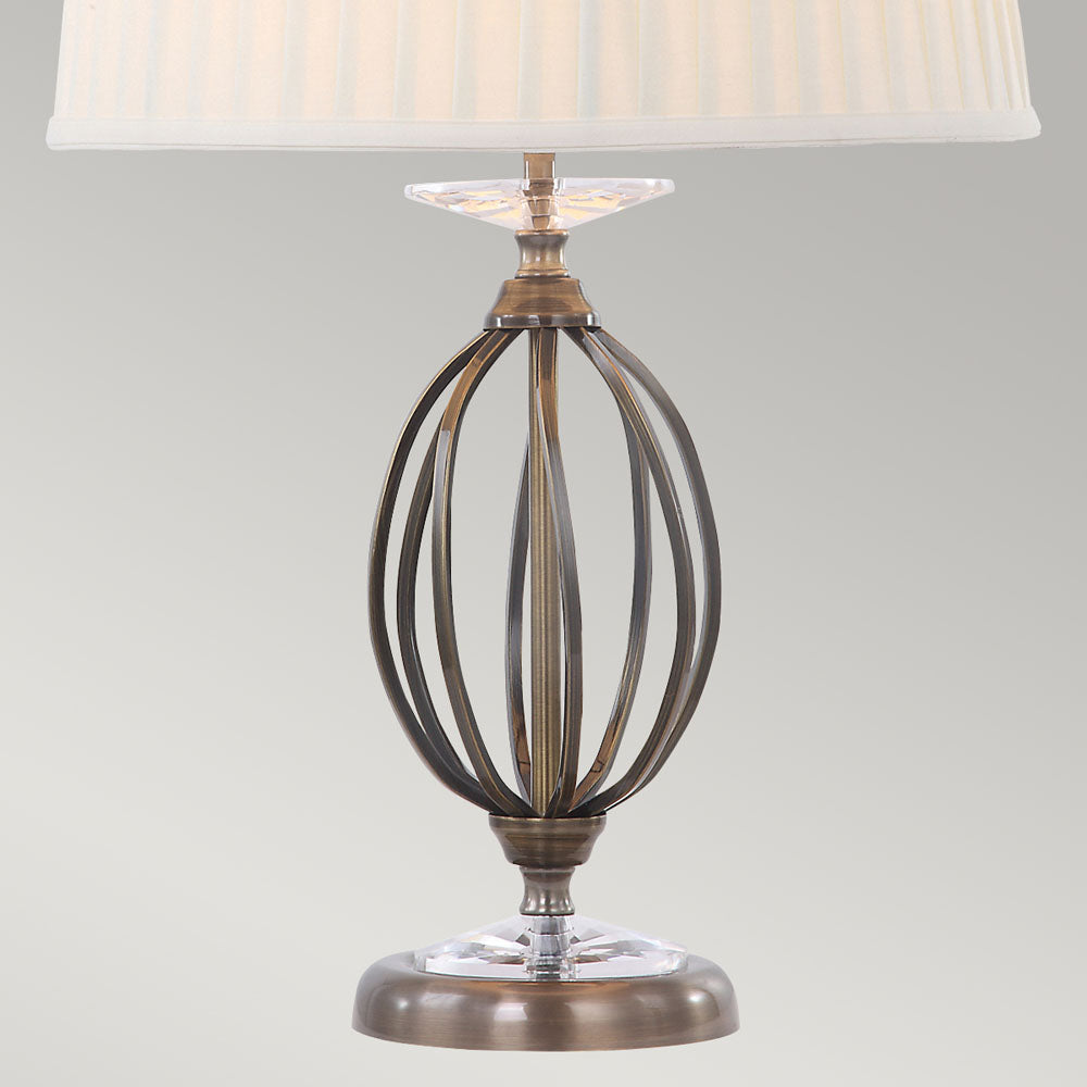 Aegean 1-Light Aged Brass Table Lamp (Cut Glass Droplets)