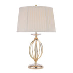 Aegean 1-Light Polished Brass Table Lamp (Cut Glass Droplets)