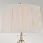 Aegean 1-Light Polished Brass Table Lamp (Cut Glass Droplets)