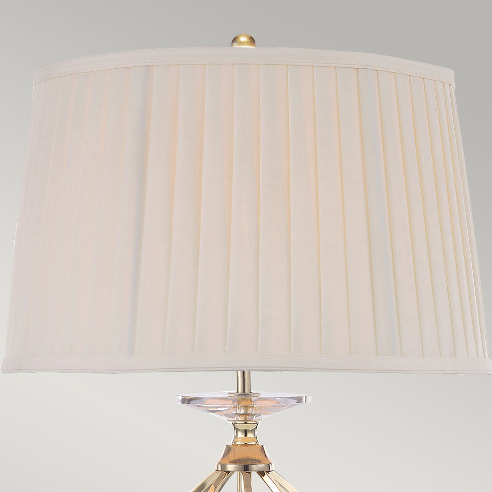 Aegean 1-Light Polished Brass Table Lamp (Cut Glass Droplets)